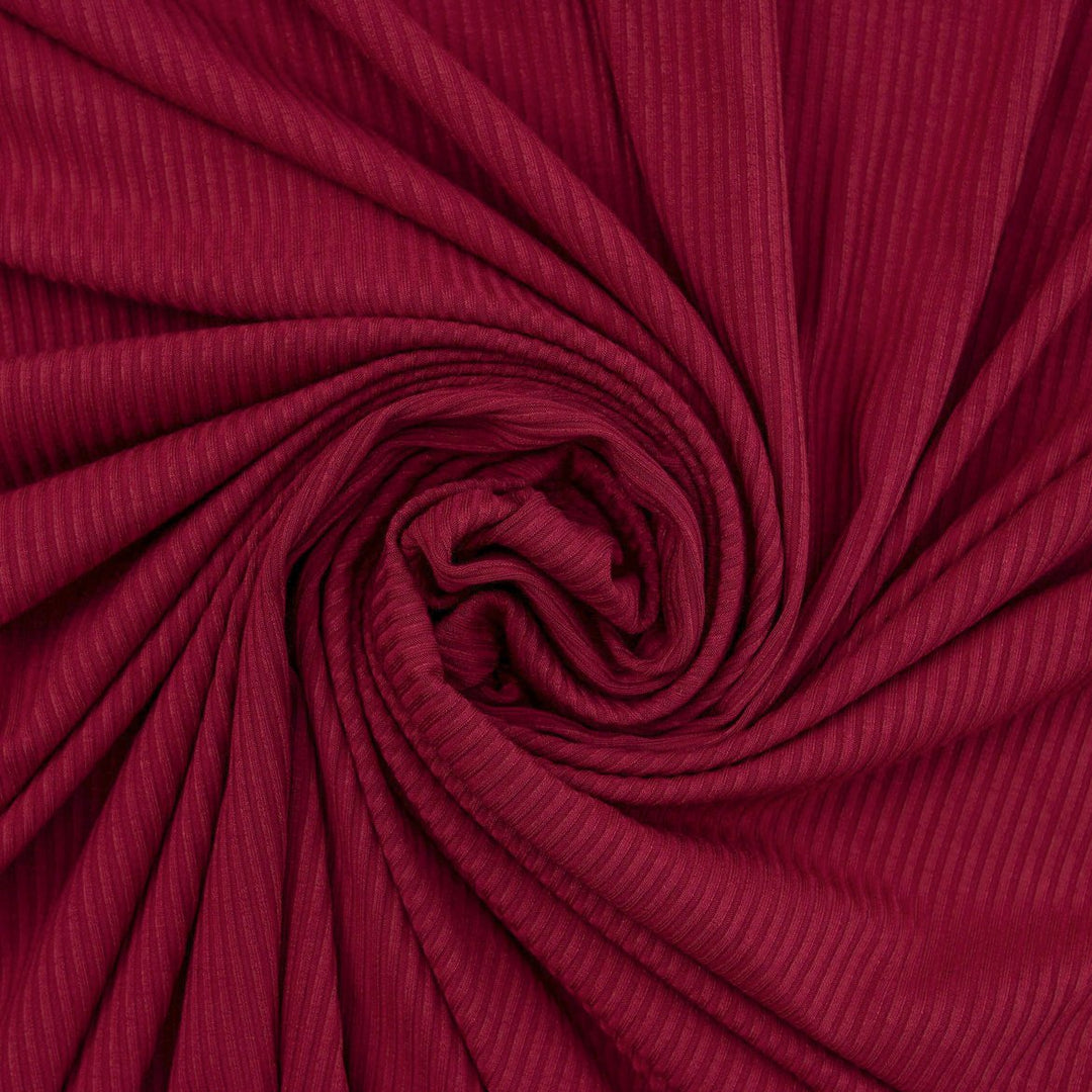 Rouge Bamboo Rib Knit - Stretchy Luxe Fabric for Athleisure Sewing