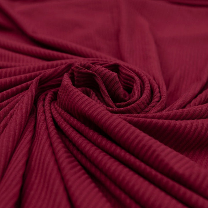 Rouge Bamboo Rib Knit - Stretchy Luxe Fabric for Athleisure Sewing