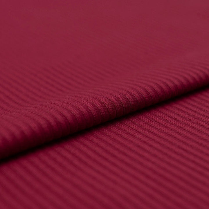 Rouge Bamboo Rib Knit - Stretchy Luxe Fabric for Athleisure Sewing
