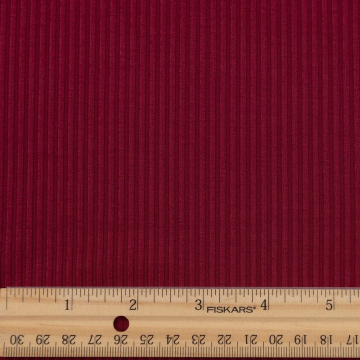 Rouge Bamboo Rib Knit - Stretchy Luxe Fabric for Athleisure Sewing