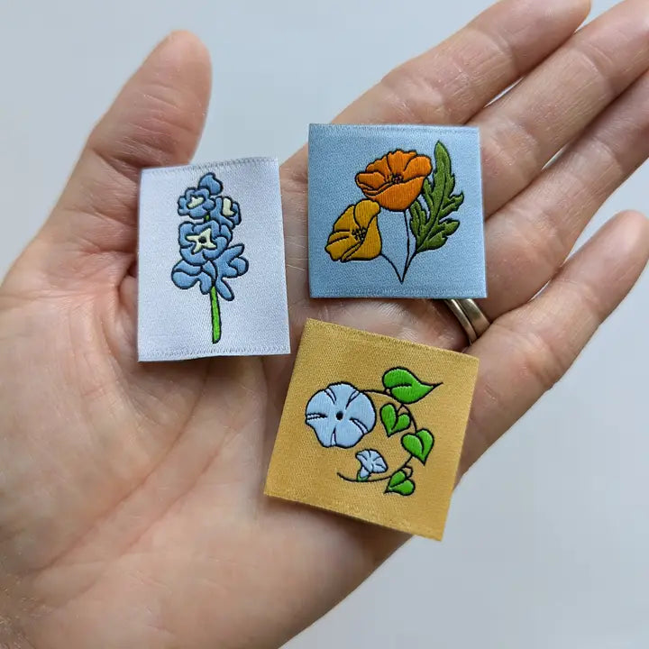 Birth Month Flowers Sew-In Labels - 12 Pack