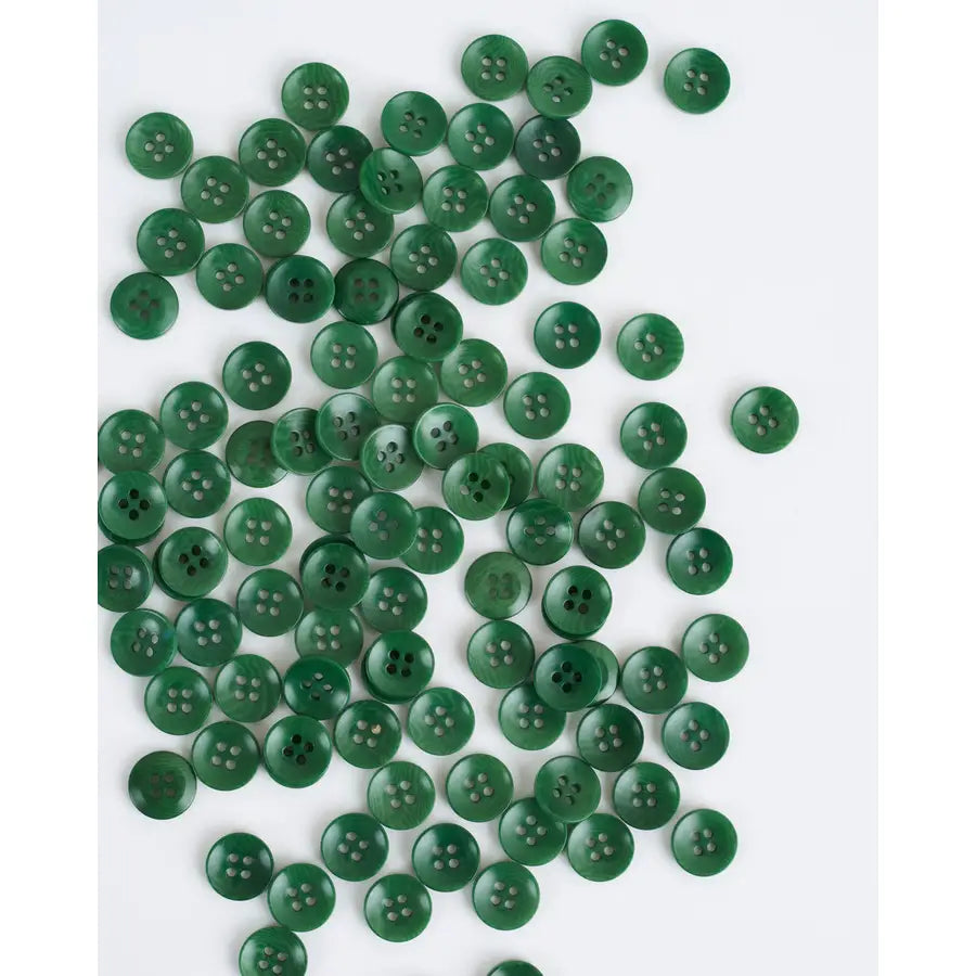 Corozo Nut Buttons Juniper - 3  sizes (20L, 30L, 40L)