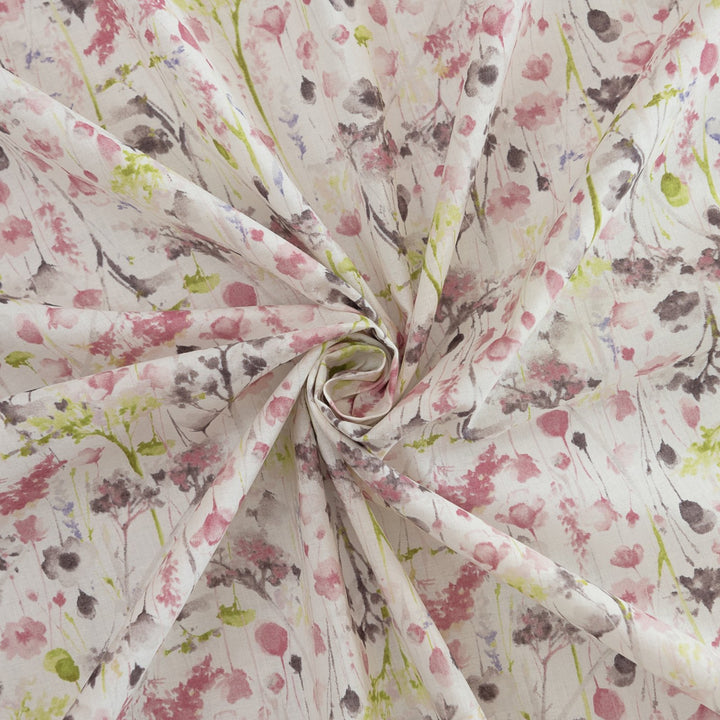 Japanese Cotton Watercolor Fuzzy Floral by Kokka – Soft, lightweight 100% cotton fabric for sewing blouses, dresses, and skirts.