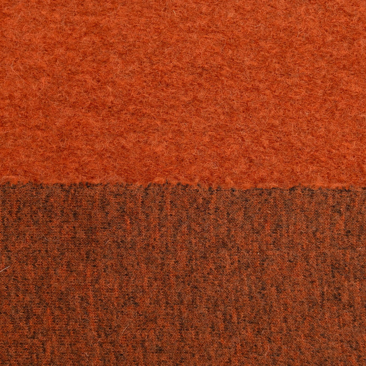 Boiled Wool Fabric in Chestnut - Italian Deadstock Wool Blend for Luxury Coats & Jackets