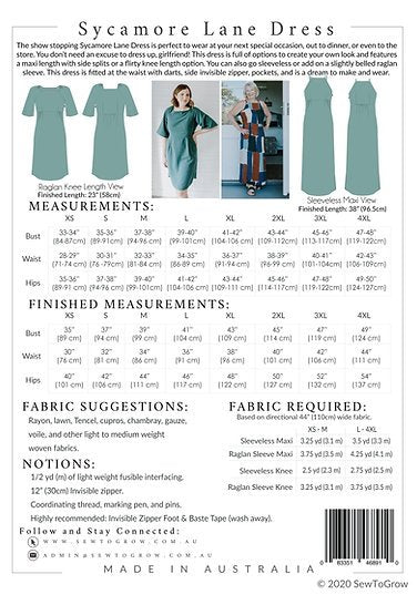 Pattern - Sew to Grow - Sycamore Lane Dress