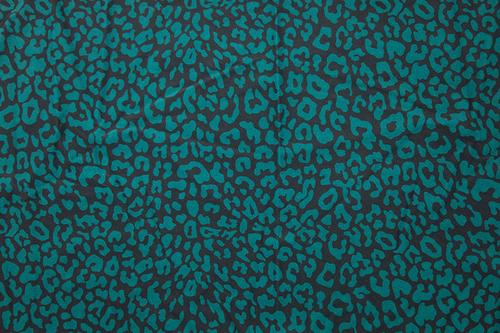 Nylon Spandex - Teal Leopard