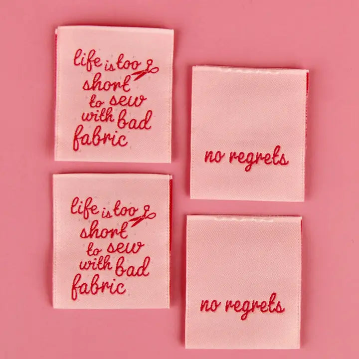 Kati Cupcake Sewing Labels - Life is Too Short