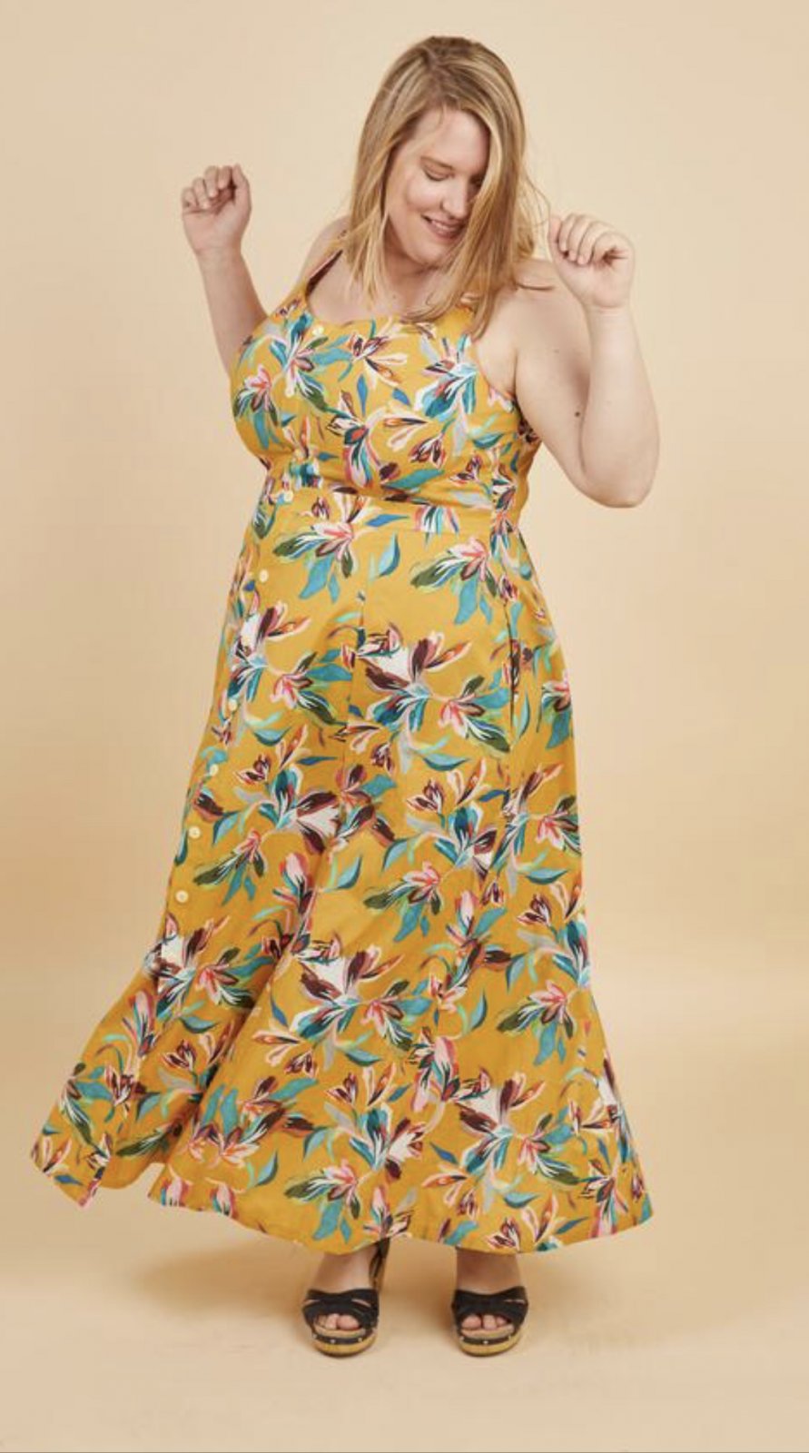 Cashmerette Holyoke Maxi Dress & Skirt Pattern – elastic waist maxi dress and full-length skirt sewing pattern