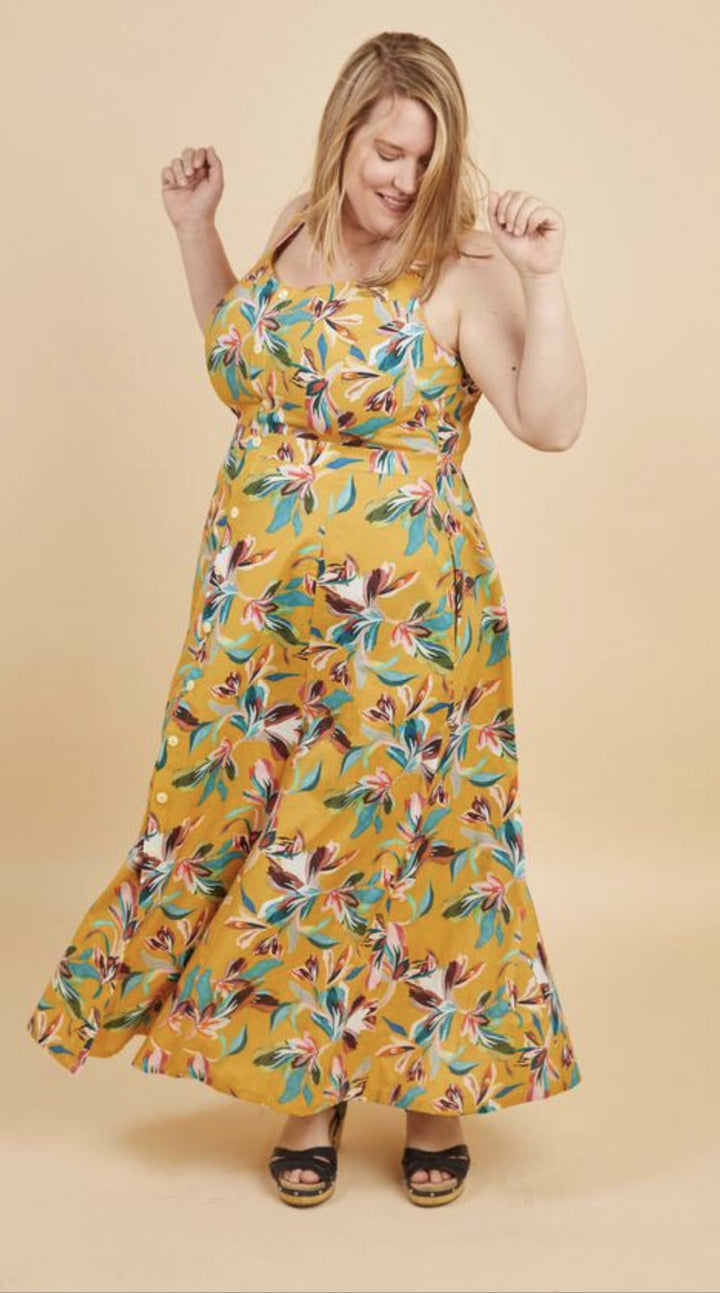 Cashmerette Holyoke Maxi Dress & Skirt Pattern – elastic waist maxi dress and full-length skirt sewing pattern