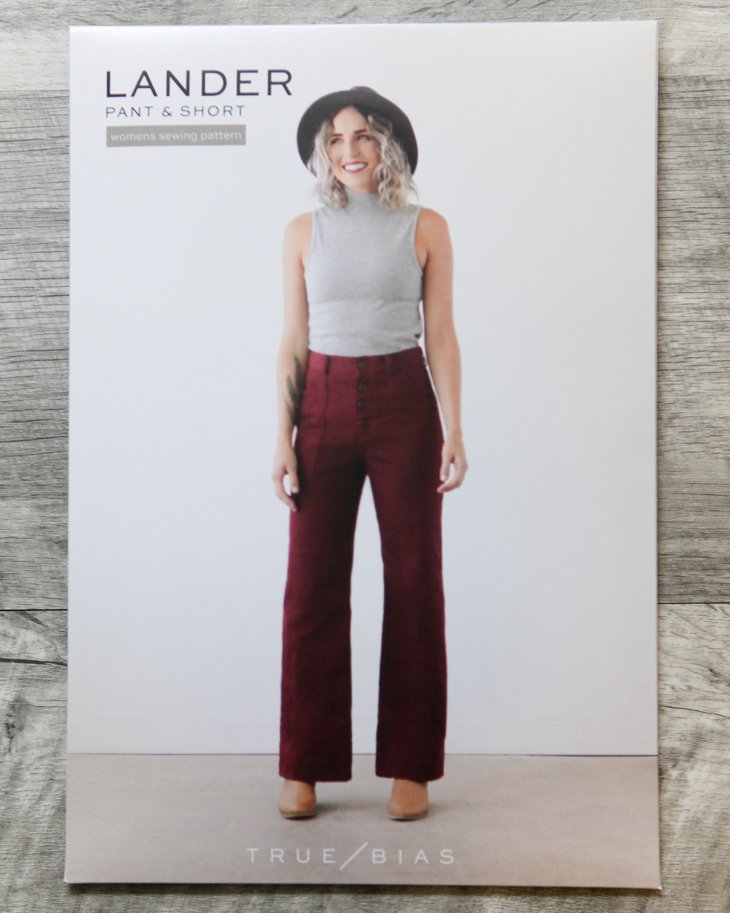 True Bias Lander Pant and Short sewing pattern – high-waisted pants or shorts with button fly