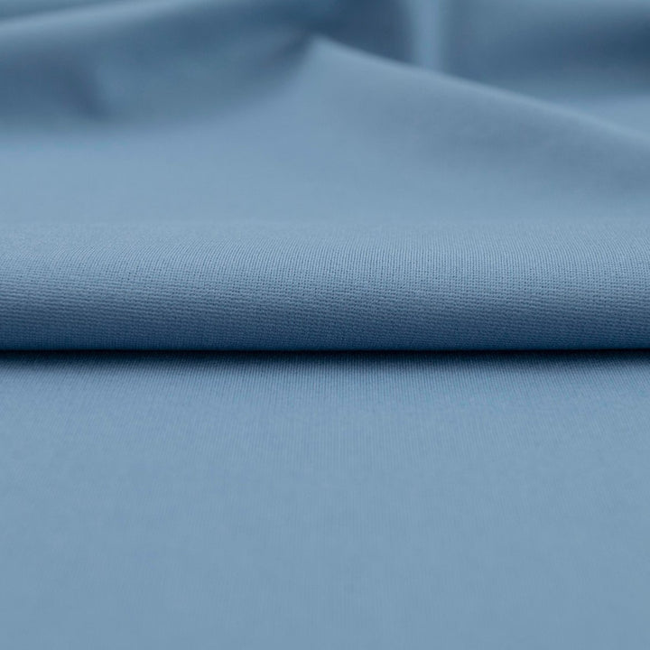 Sky Blue Ponte Knit - Smooth Rayon Blend Fabric for Tailoring