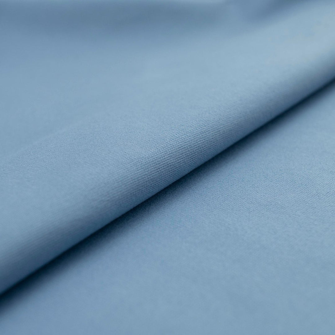 Sky Blue Ponte Knit - Smooth Rayon Blend Fabric for Tailoring