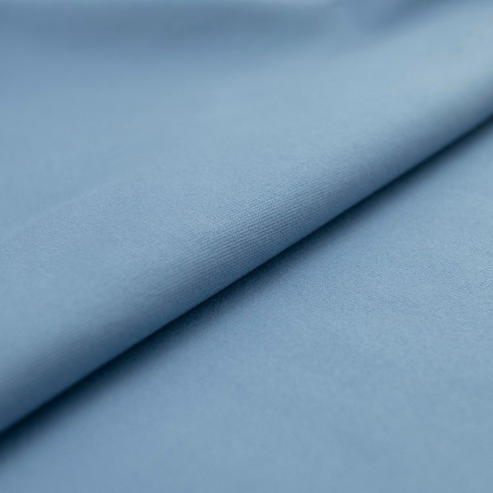 Sky Blue Ponte Knit - Smooth Rayon Blend Fabric for Tailoring