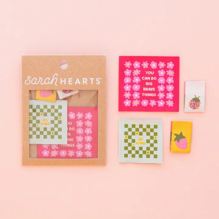Woven Labels Multipack - Sarah Hearts - Joyful June