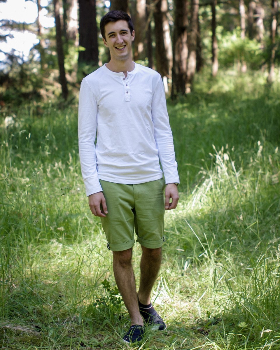 Thread Theory Jedediah Pants sewing pattern slim chino-style trousers and knee-length shorts with pockets and flat-felled seams