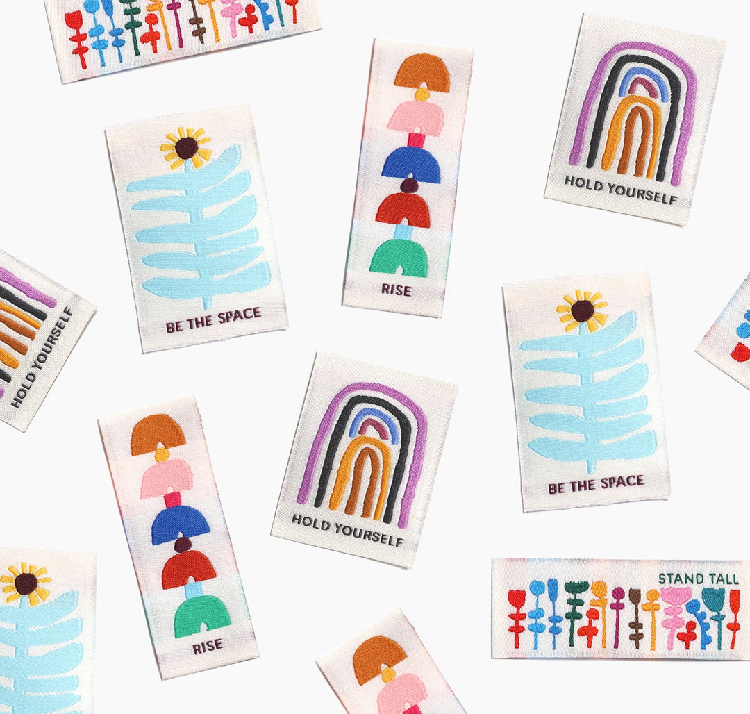 Kylie and the Machine & Claire Ritchie Self Love Collection Sewing Labels - Limited Edition Positive Affirmation Garment Tags