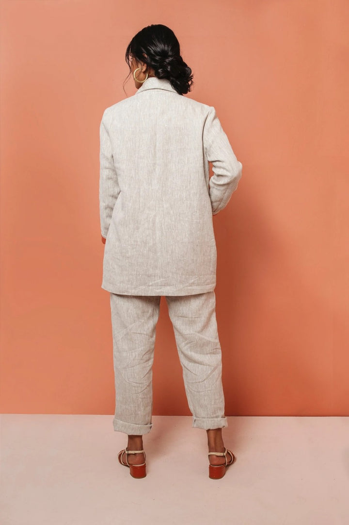 Friday Pattern Co. - The Heather Blazer sewing pattern for oversized unstructured blazer with lining and inclusive sizing XS–7X