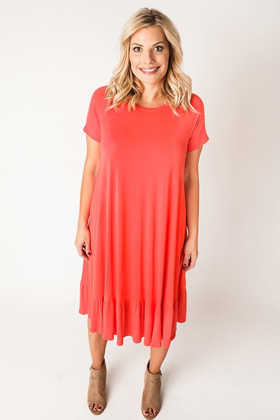 Chalk & Notch Waterfall Raglan sewing pattern with cropped, ruffle top, and ruffle dress options