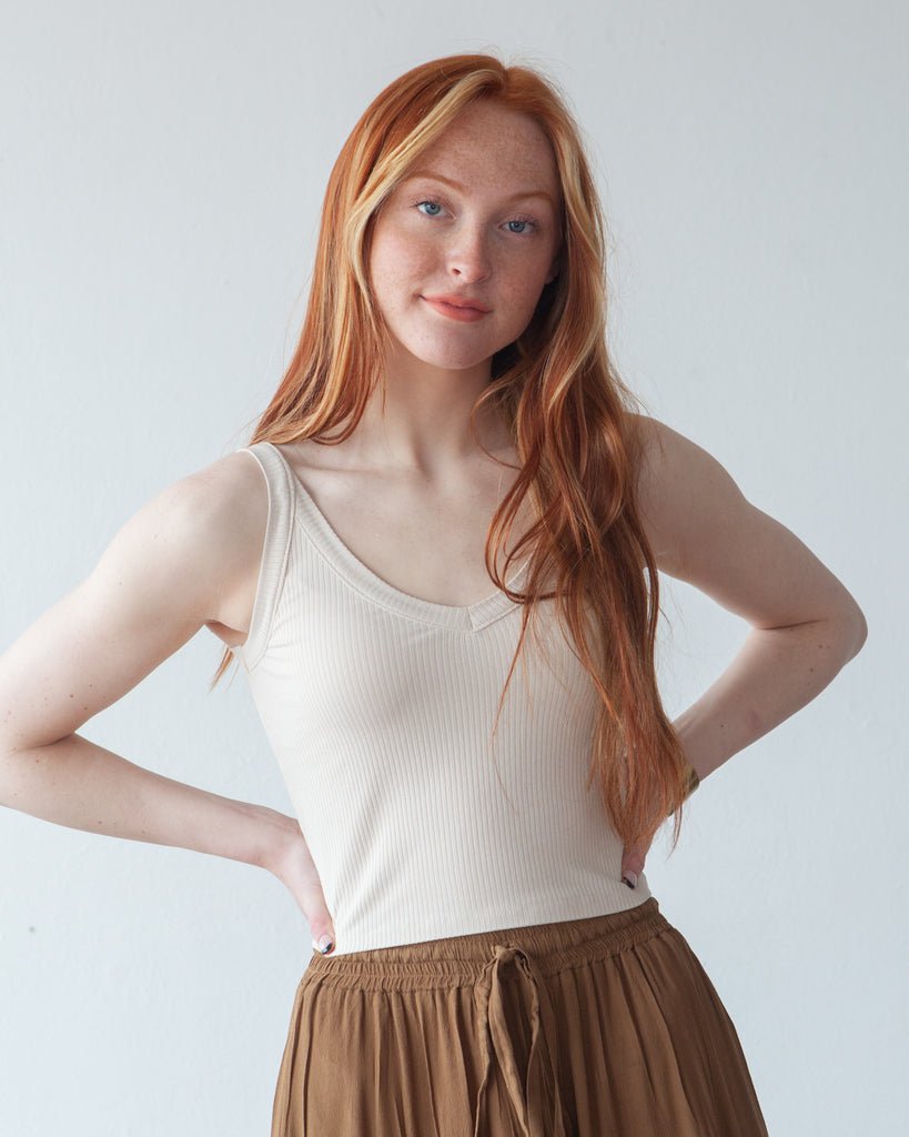 True Bias Zoey Tank & Dress sewing pattern with cropped tank, hip-length tank, and fit-and-flare dress variations in sizes 0–32.