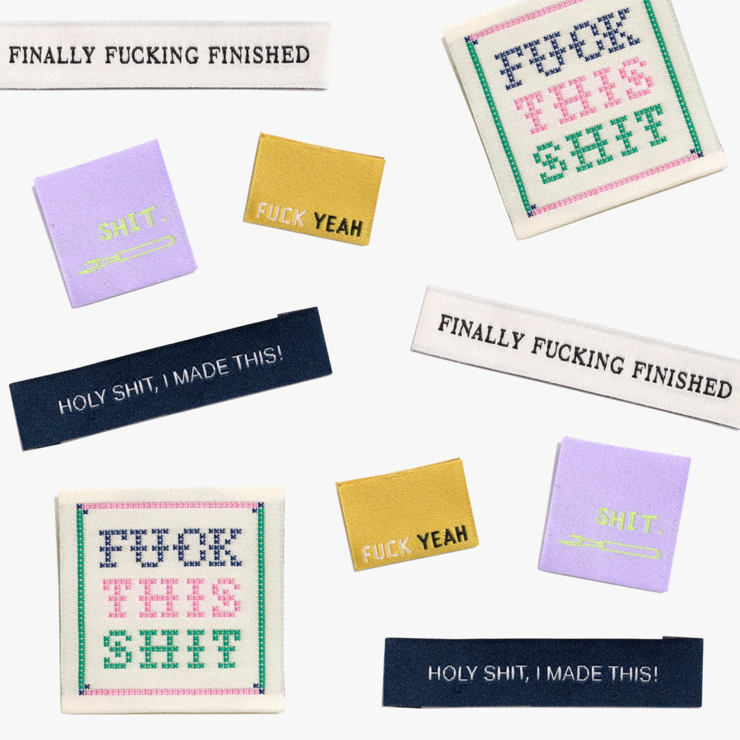 Sweary Sewist 2.0 Limited Edition Sewing Labels – Funny & Profane Multi Pack for Sewing Projects