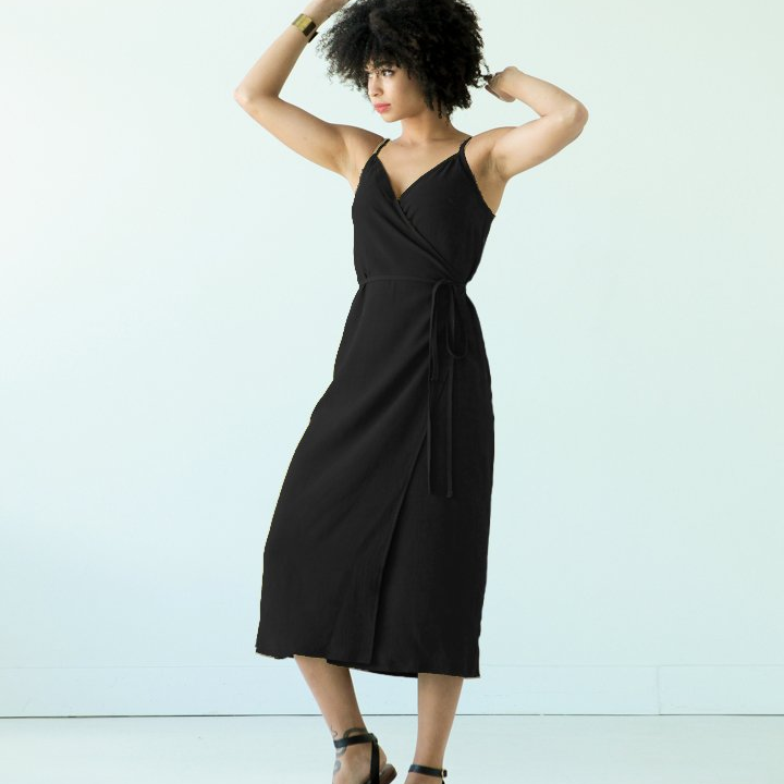 True Bias Calvin Wrap Dress & Top sewing pattern – adjustable wrap top and mid-calf dress
