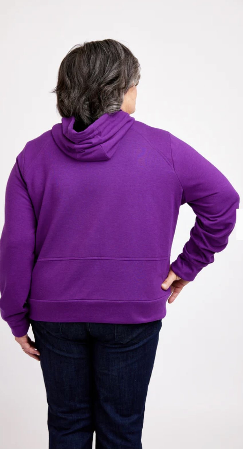 Cashmerette Stanton Hoodie sewing pattern with pullover and zip-up options for curvy sizes C–H