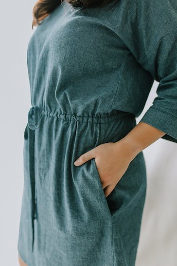 Sew to Grow Bondi Extension for Bondi Top Pattern, includes sleeves, pockets, casings, and dress/tunic length options