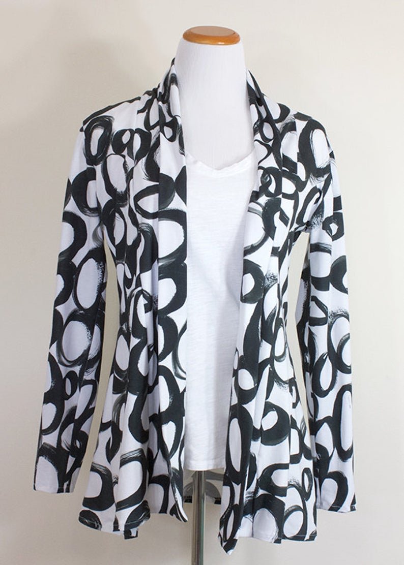 Sew to Grow Fall in Love Cardigan sewing pattern – waist tie cardigan for knit or woven fabrics