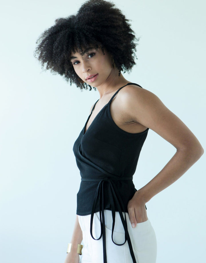 True Bias Calvin Wrap Dress & Top sewing pattern – adjustable wrap top and mid-calf dress