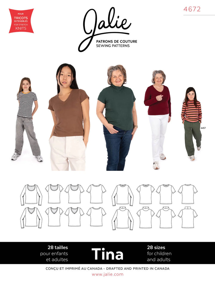 Pattern - Jalie - Tina Essential Tees