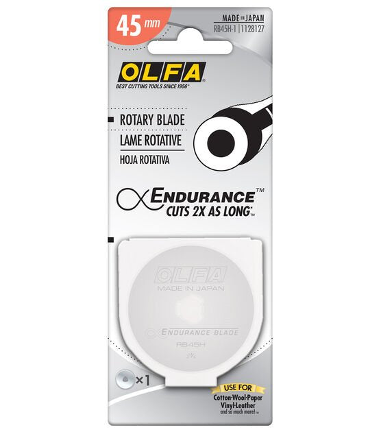 Olfa Endurance Rotary Blade – 45mm Refill | Long-Lasting Sharp Blade for Quilting & Sewing