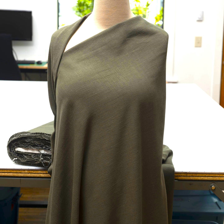Linen and Rayon Blend Fabric in pearl hue with subtle texture and soft sheen