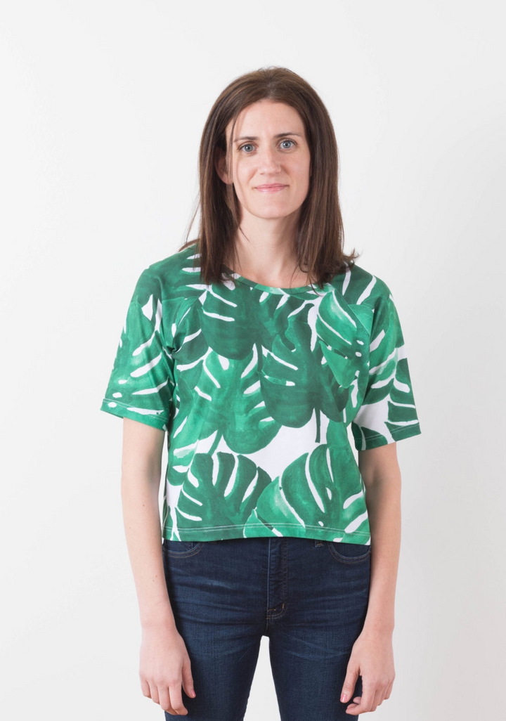 Grainline Studio Linden Sweatshirt sewing pattern – relaxed-fit sweatshirt with scooped neckline and mix-and-match sleeves