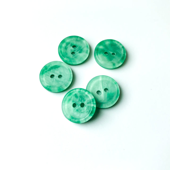 15mm Matte Finish Polyester Buttons - German-Made Two-Hole Buttons for Dresses & Shirts