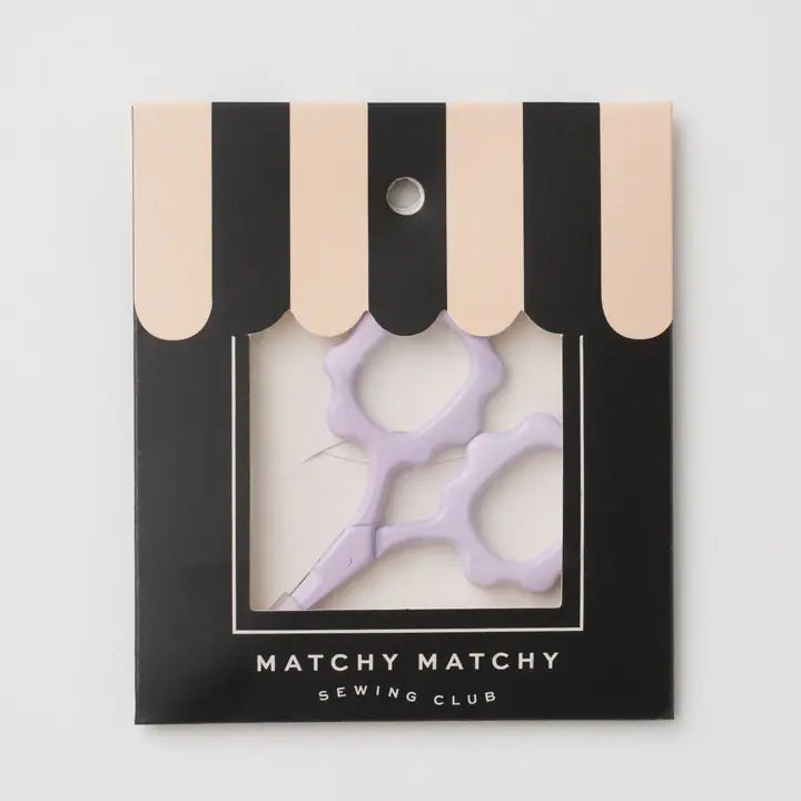 Scallop Handle Embroidery Scissors - Lavender