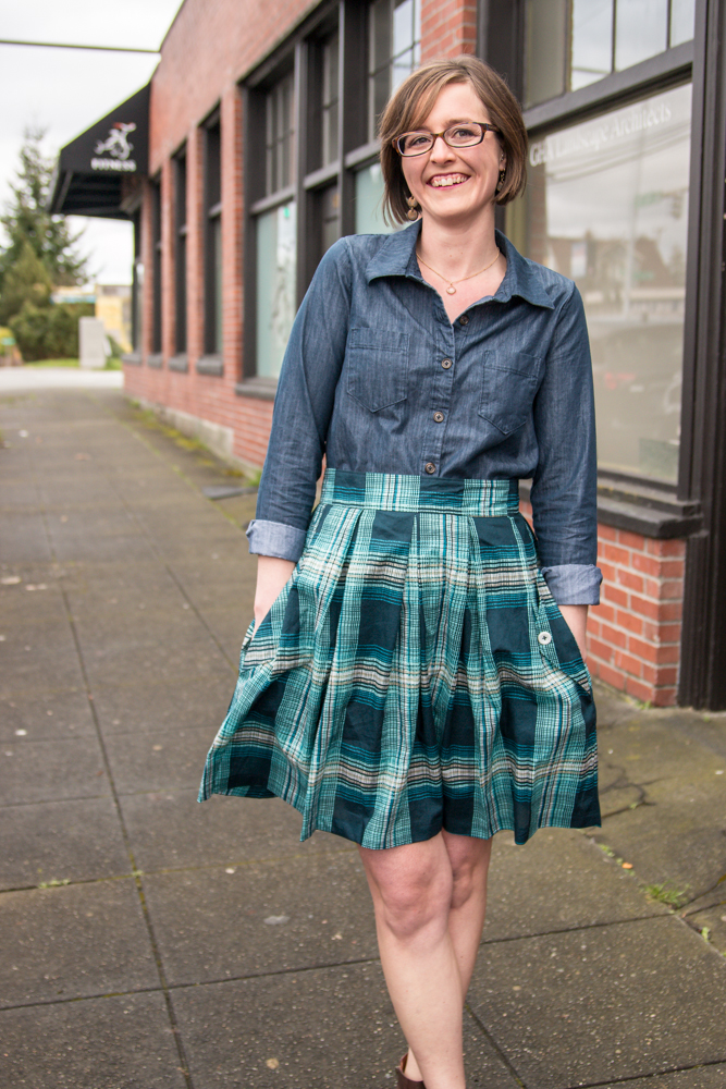 Straight Stitch Designs Wedgwood Pattern – pleated knee or midi skirt sewing pattern