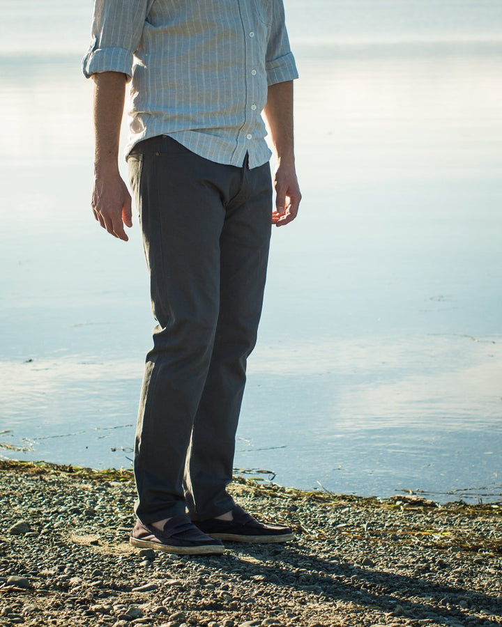 Thread Theory Quadra Jeans sewing pattern modern straight-leg denim with tapered legs and two-piece waistband
