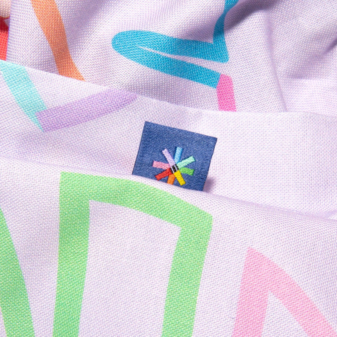 Kylie and the Machine Going Places kids’ labels by Brook Gossen – colorful woven tags and stickers with positive affirmations