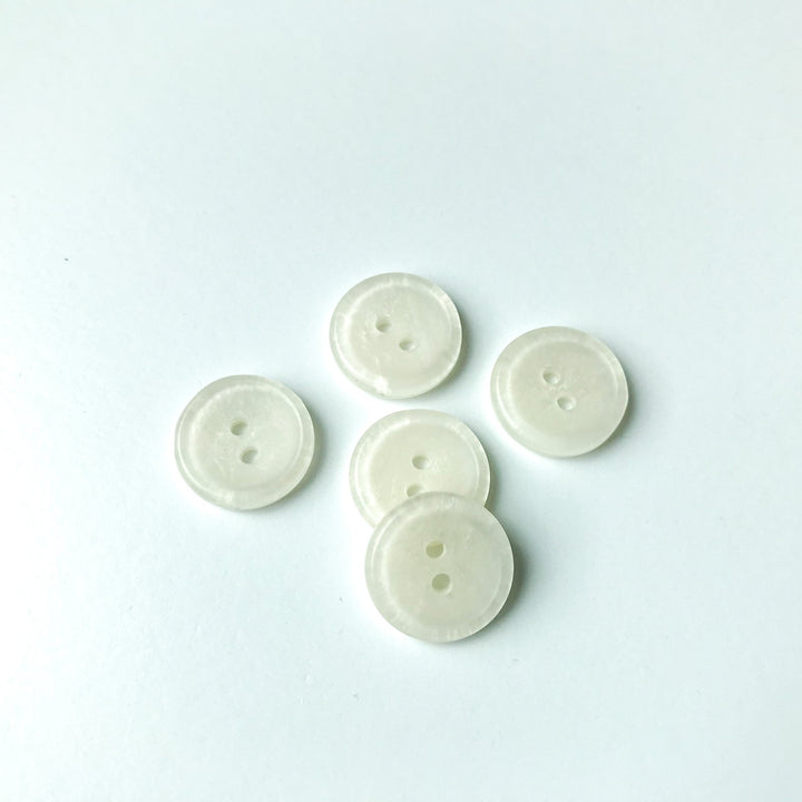 15mm Matte Finish Polyester Buttons - German-Made Two-Hole Buttons for Dresses & Shirts