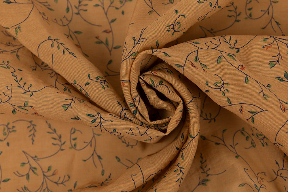 Italian Viscose Print - Ambra Vines