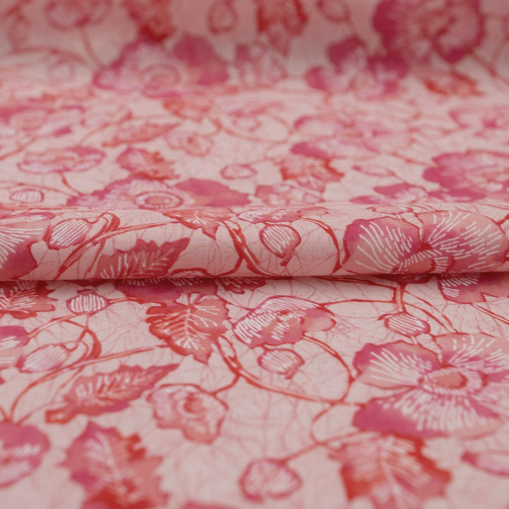 Cotton Lawn Bubblegum Bloom – 100% cotton, 44 inches wide, lightweight crisp fabric for sewing summer tops, robes, pajamas, and shirts