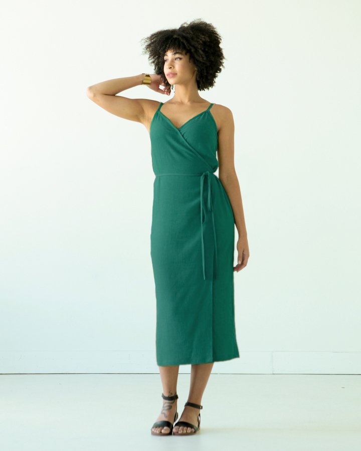True Bias Calvin Wrap Dress & Top sewing pattern – adjustable wrap top and mid-calf dress
