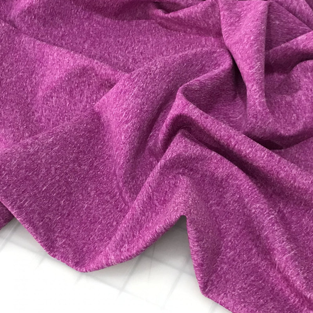 Heathered Magenta Stretch Supplex Fabric for Activewear