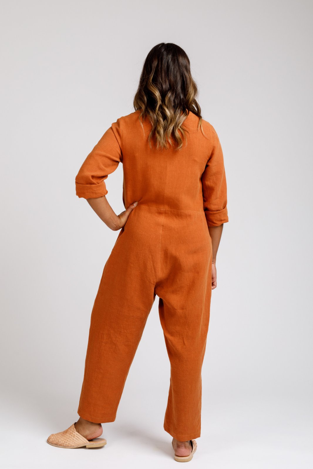 Megan Nielsen Durban sewing pattern mix-and-match jumpsuit and romper set with multiple neckline and leg options