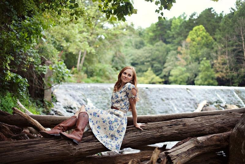 Sew Liberated Clara Dress sewing pattern with shirtwaist style, keyhole sleeves, elastic waist, inseam pockets, and full twirly skirt design