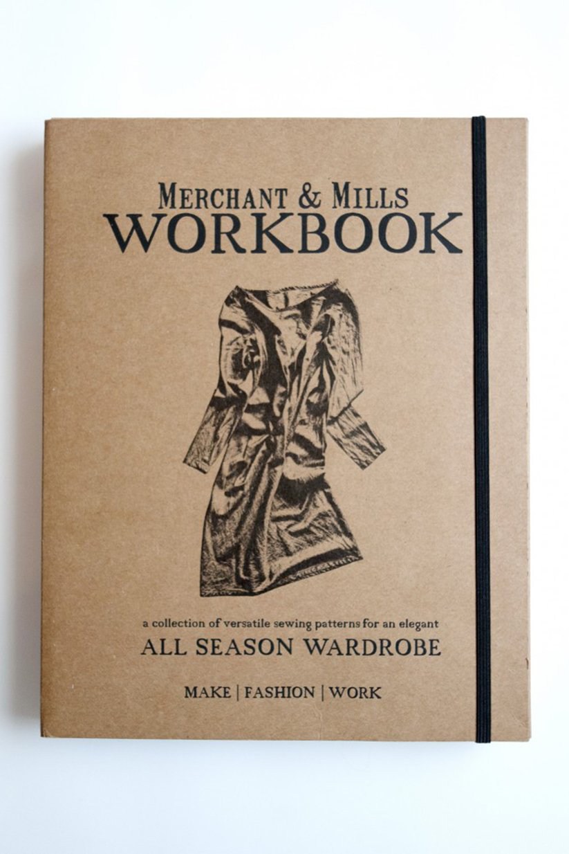 Cover of Merchant & Mills – Workbook, featuring six classic garment sewing patterns with instructions and fashion photography.