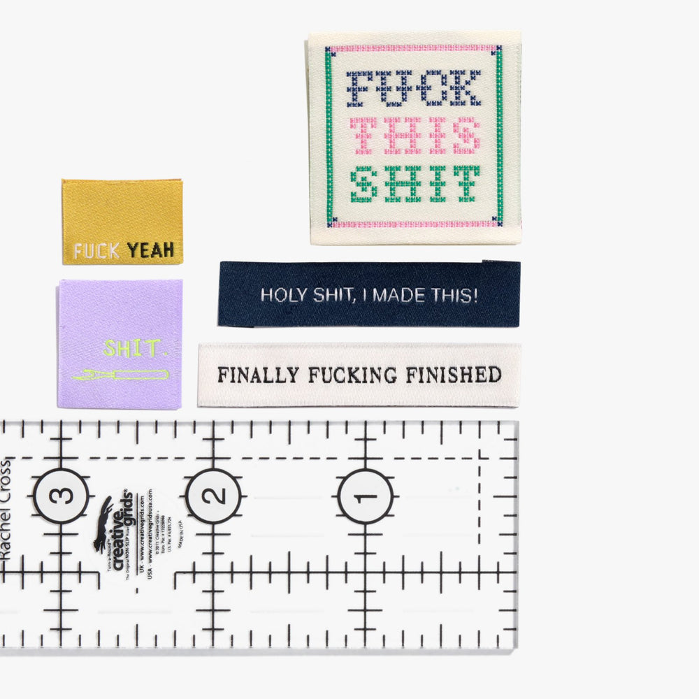 Sweary Sewist 2.0 Limited Edition Sewing Labels – Funny & Profane Multi Pack for Sewing Projects