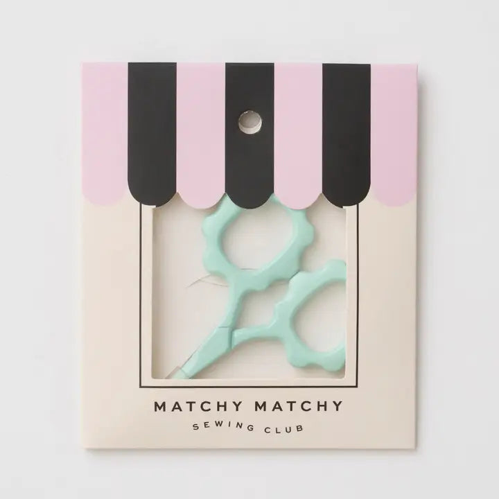 Scallop Handle Embroidery Scissors - Mint