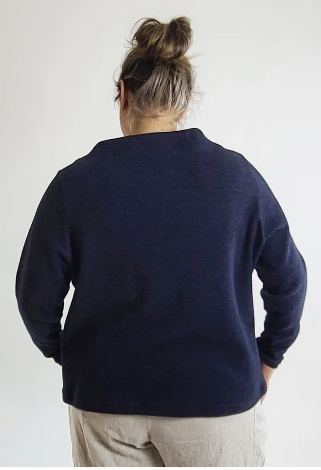 Sew House Seven Toaster Sweaters pattern for curvy sizes, featuring high neck and hi-low hem sweater designs.