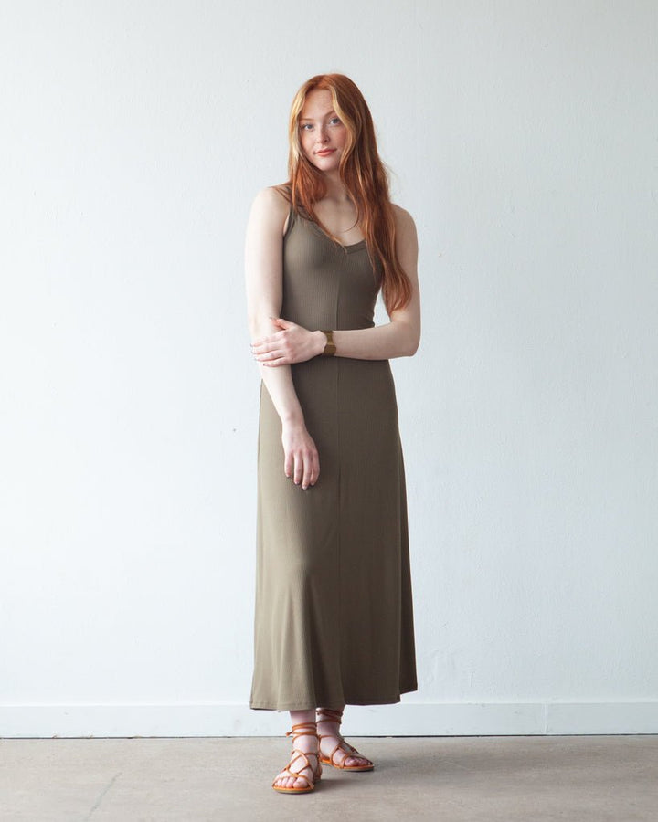 True Bias Zoey Tank & Dress sewing pattern with cropped tank, hip-length tank, and fit-and-flare dress variations in sizes 0–32.